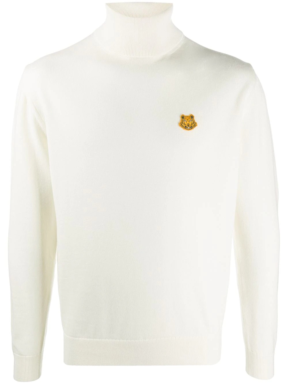 tiger patch roll-neck jumper - 1