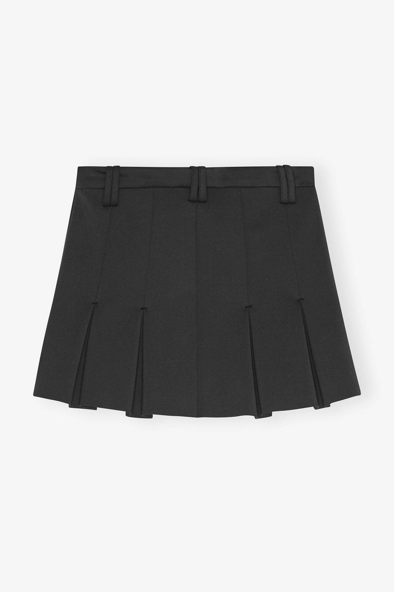 BLACK PLEATED MINI SKIRT - 6
