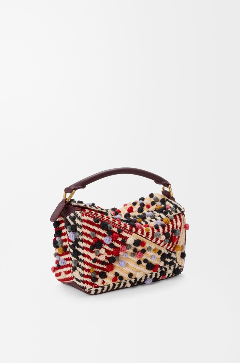 Small Puzzle bag in embroidered textile 4