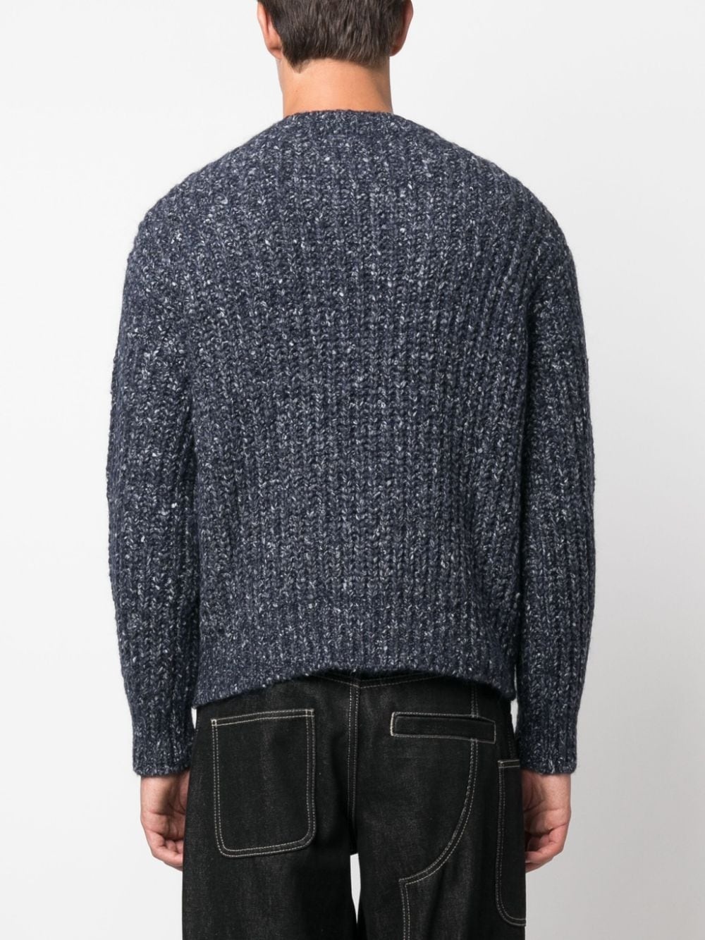 ribbed-knit long-sleeved jumper - 4