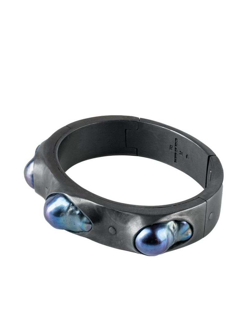Parts of Four black pearl-embellished bracelet outlook