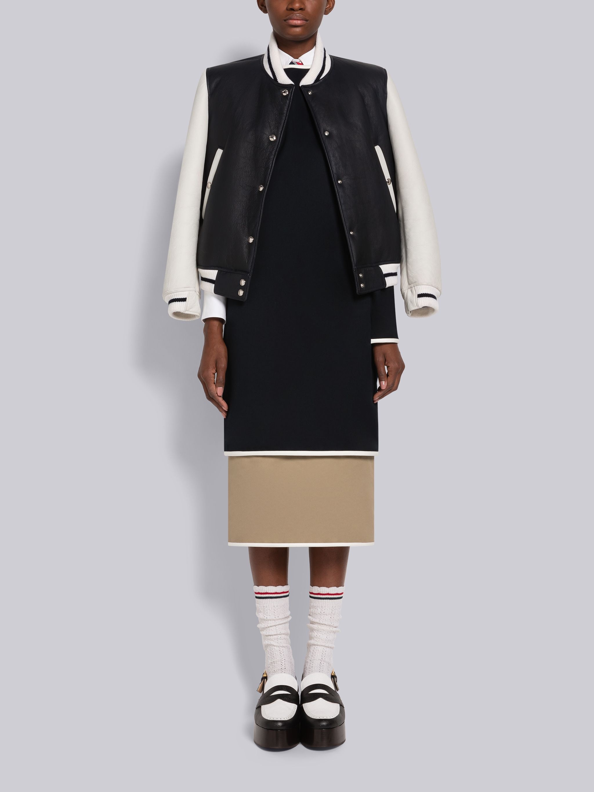 Cotton Twill Low Rise Straight Zip Skirt - 4