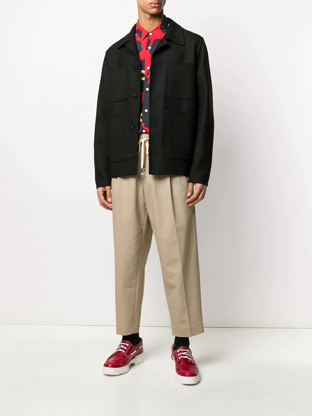 unstructured patch pockets jacket - 2