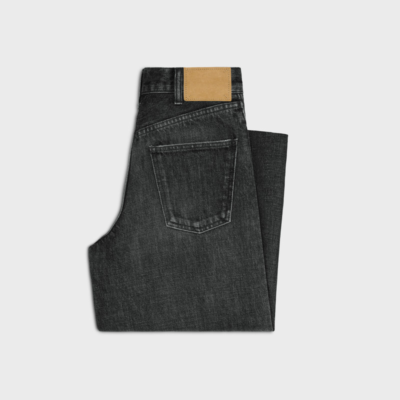 CELINE flared surf jeans in black ice rinse denim outlook