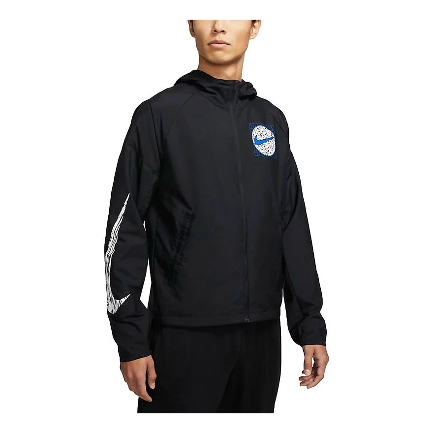 Nike Wild Run Casual Running Hooded Jacket 'Black' DA0191-010 - 1