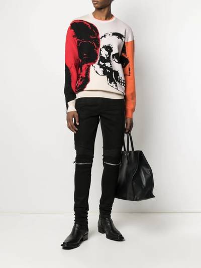 AMIRI wax-coated mid-rise slim jeans outlook