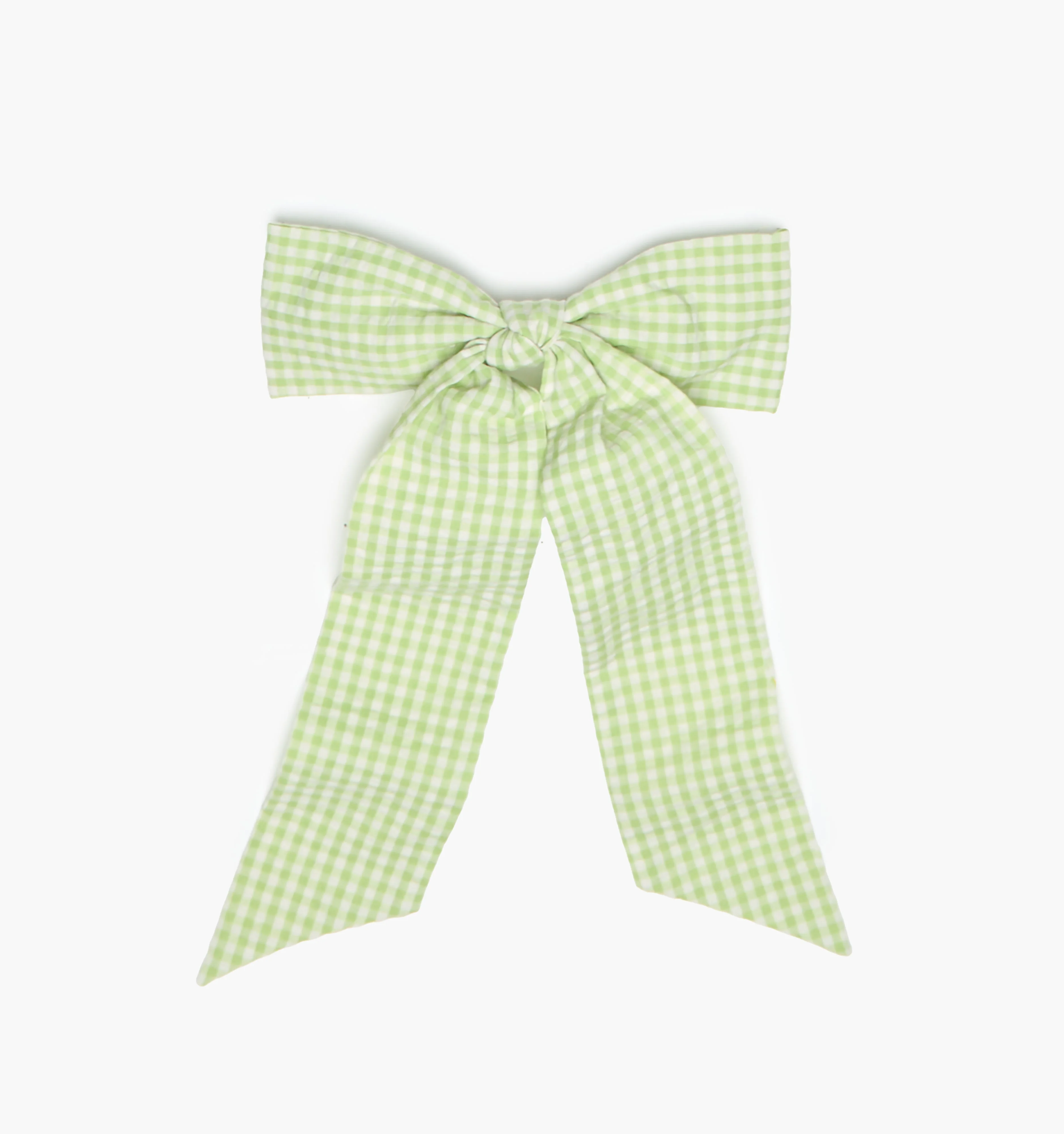 The Belle Bow - Lime Gingham - 1
