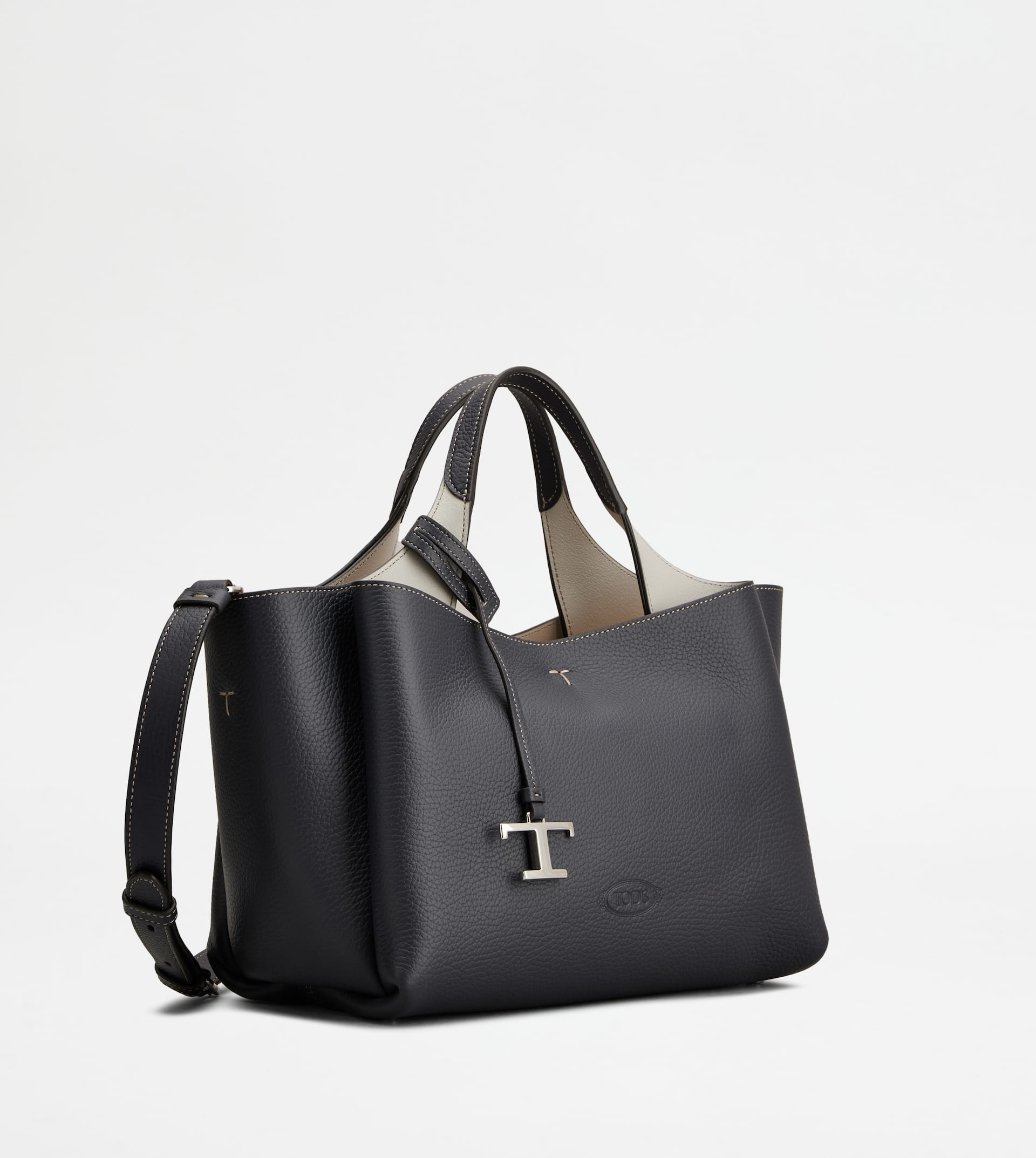 BAG IN LEATHER MINI - BLUE, GREY - 2
