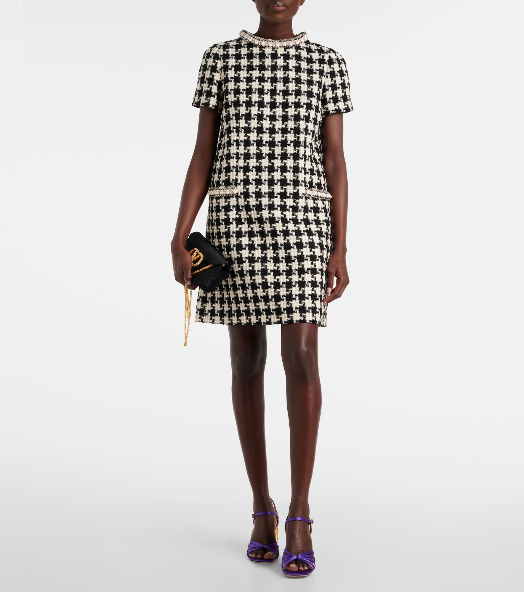 Embellished tweed minidress - 2