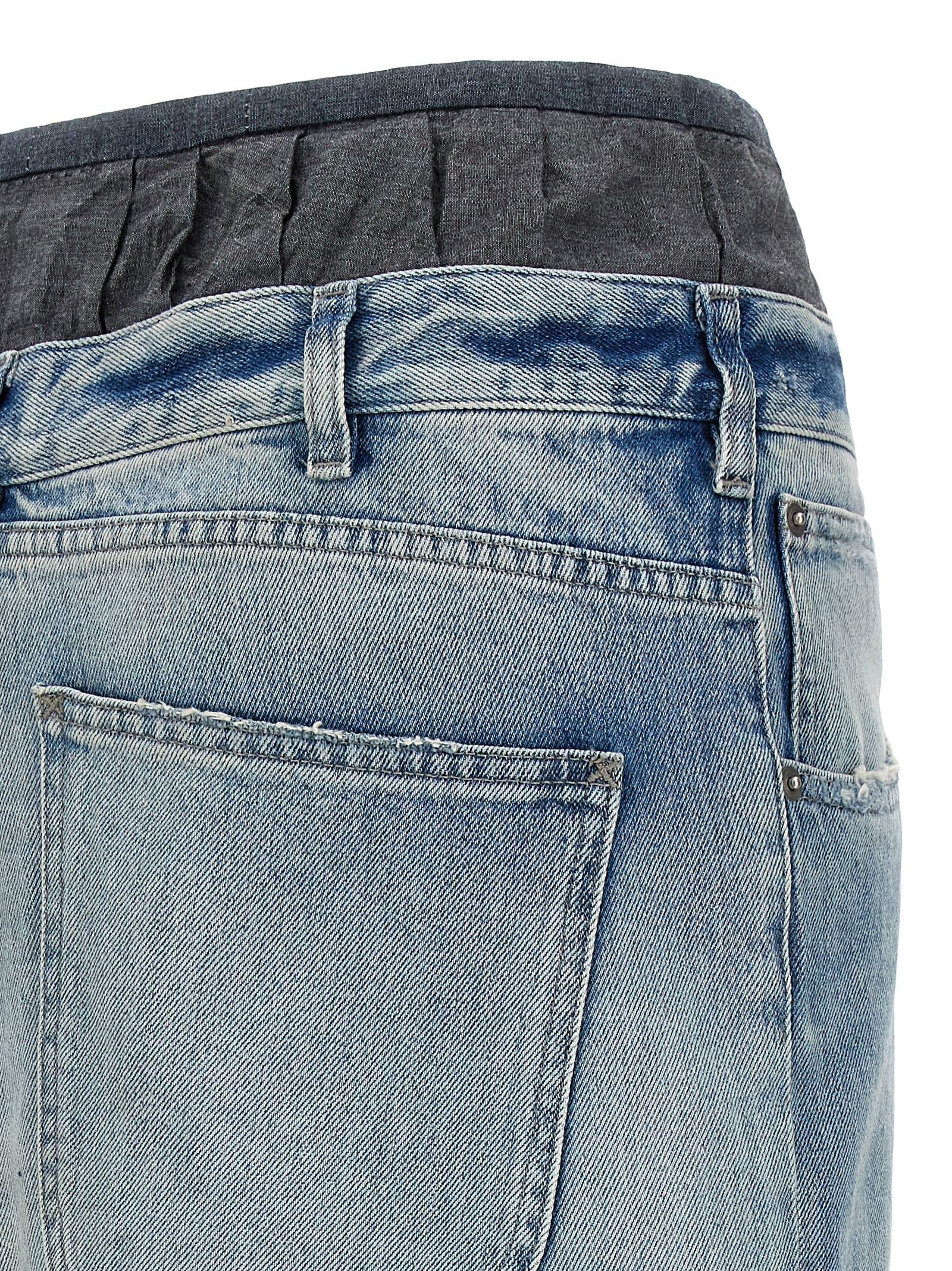 Maison Margiela Women Slits Denim Skirt - 4