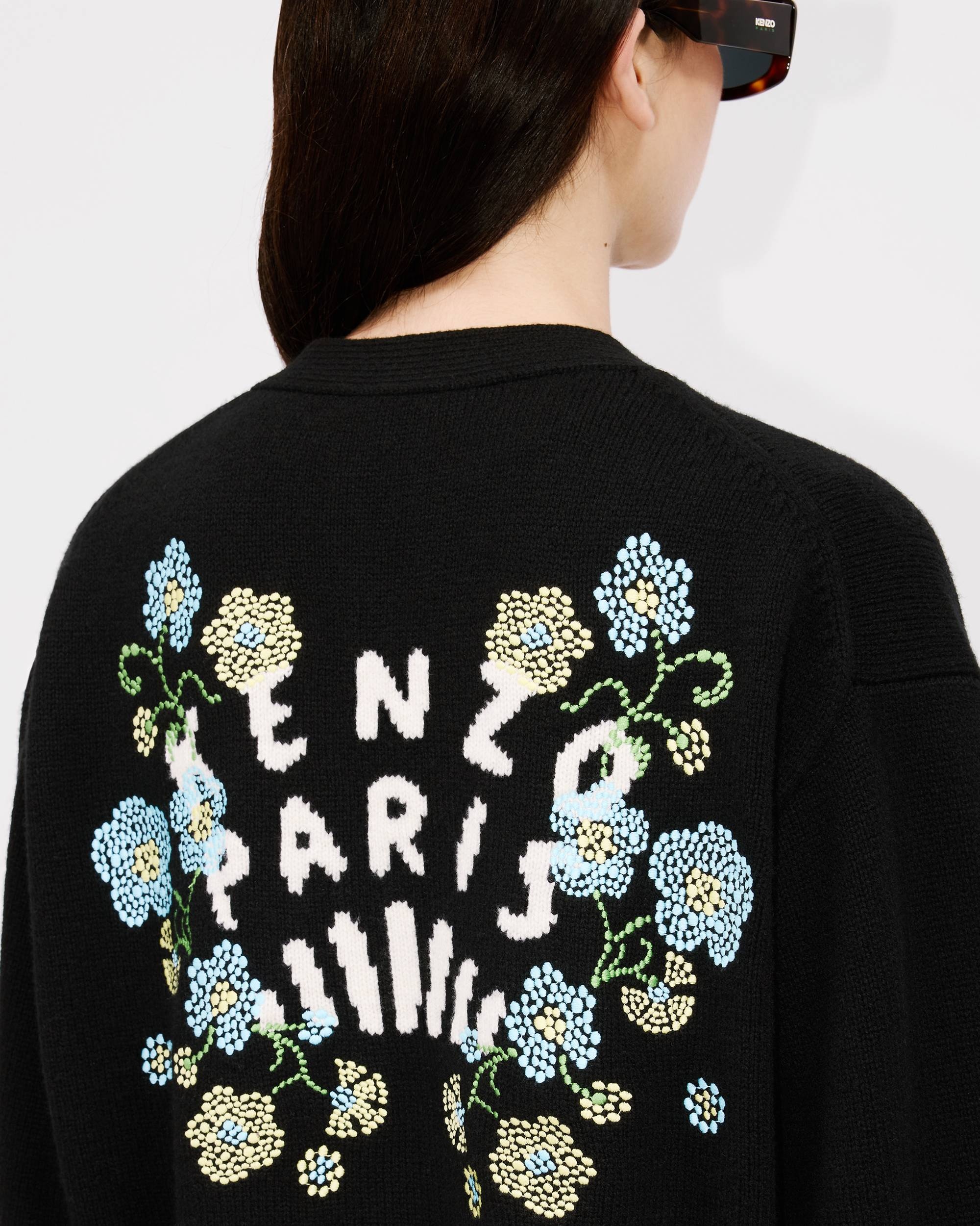 'KENZO Jungle Flower' embroidered cardigan in wool - 7