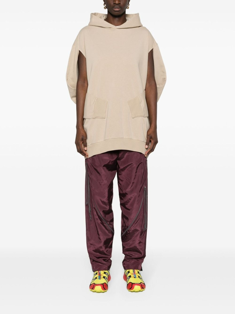 MM6 Maison Margiela sleeveless cotton-blend hoodie outlook