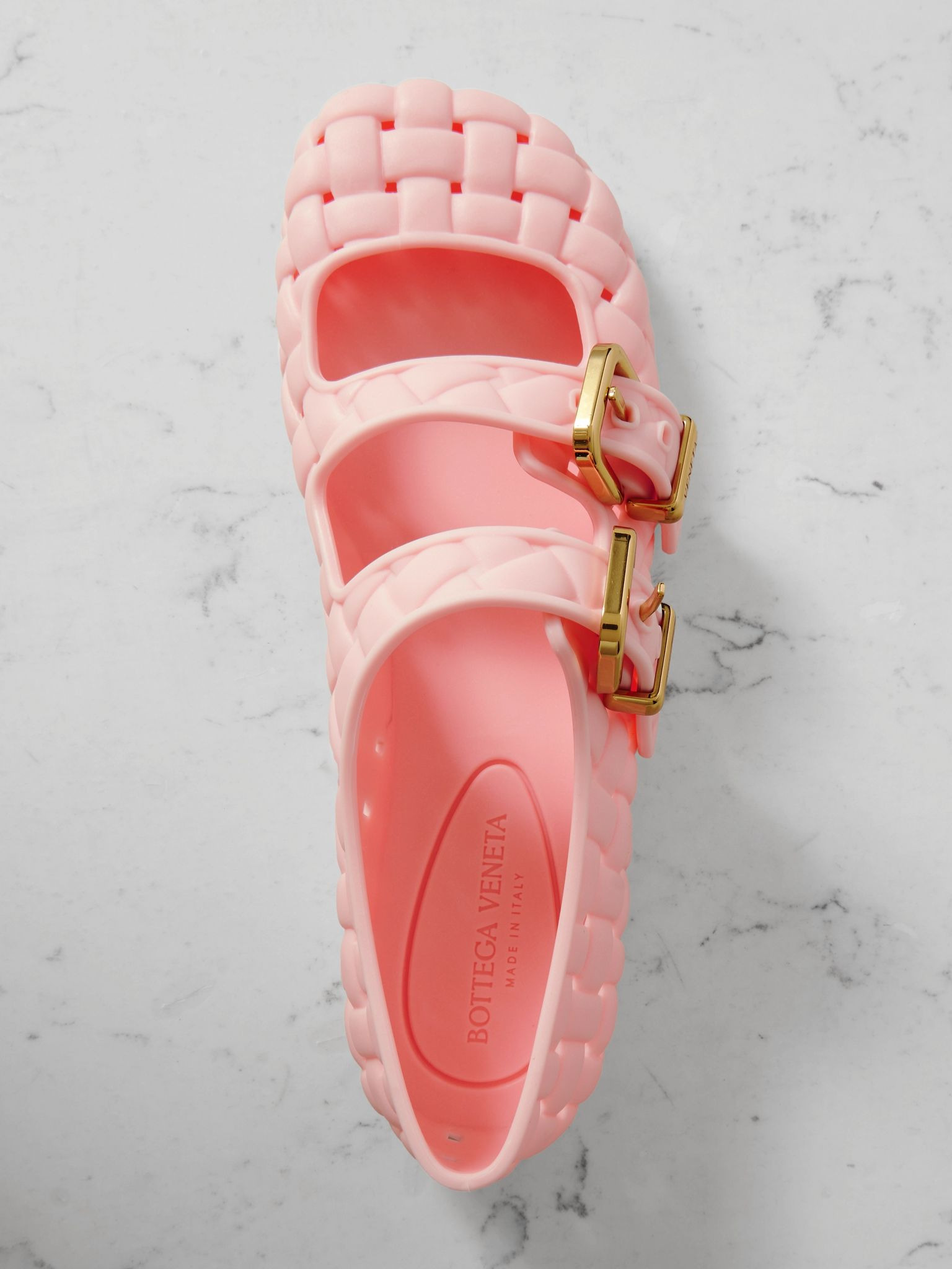 Amy intrecciato rubber Mary Jane flats Bright pink - 5