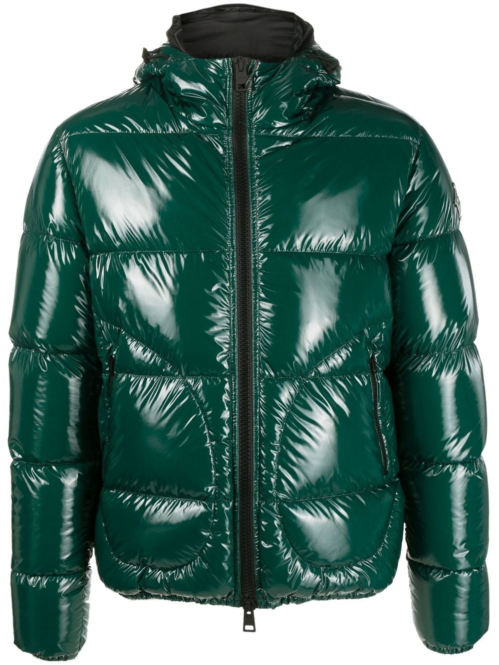 polished-finish padded jacket - 1