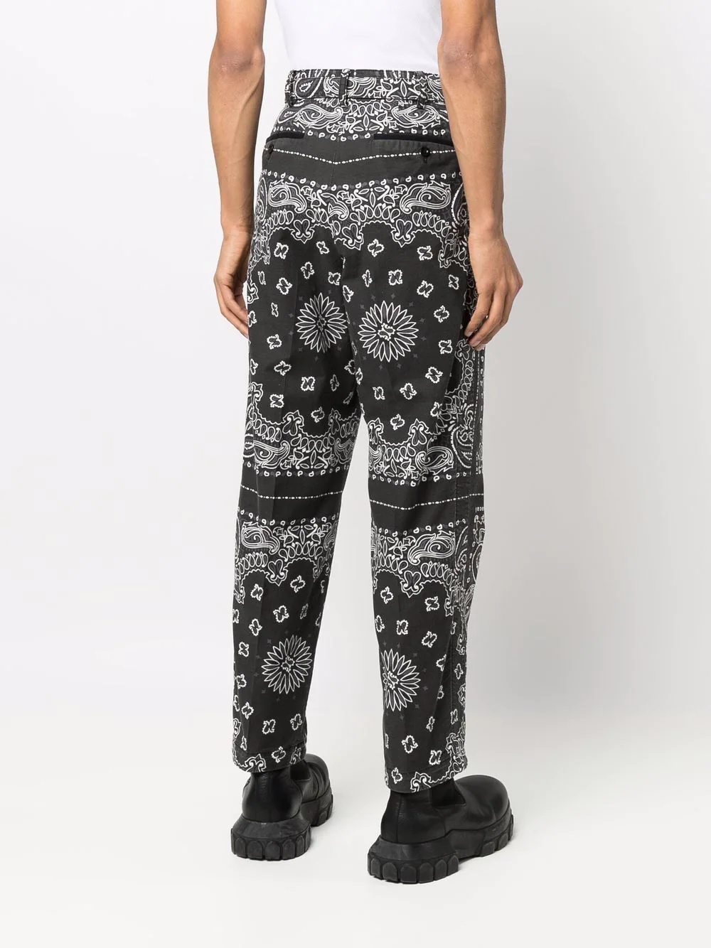 bandana-print straight-leg trousers - 4