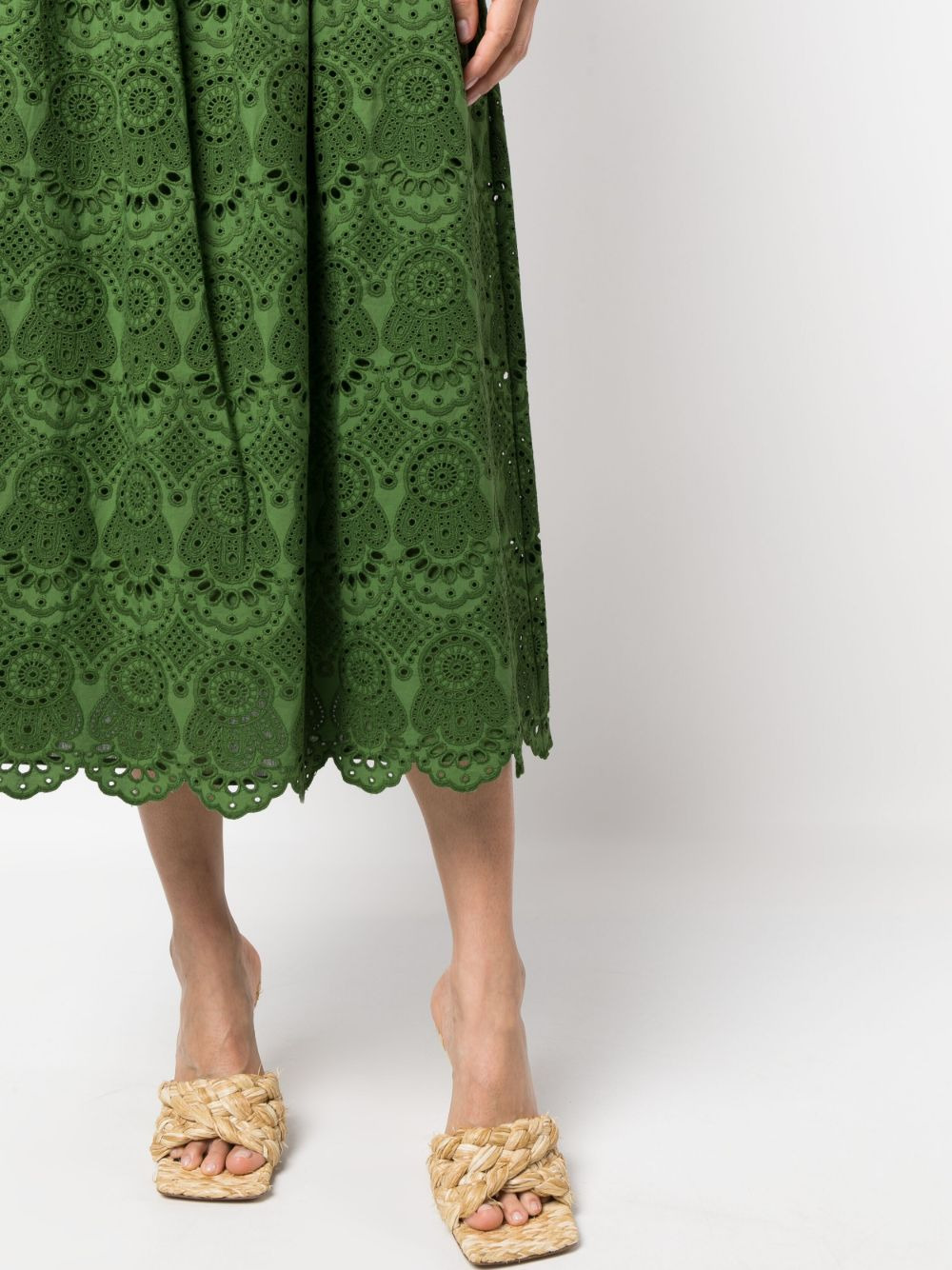 Clarabella eyelet-detail skirt - 5
