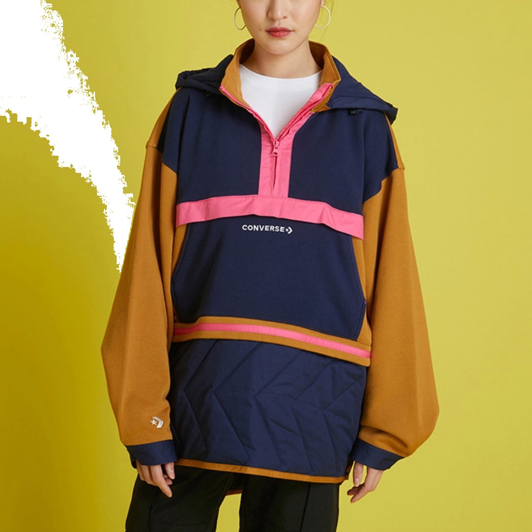 (WMNS) Converse Convertible Hoodie Dress 'Navy Tan' 10021659-A02 - 5