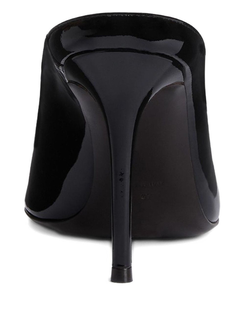 Giuseppe Zanotti 90mm Intriigo pointed-toe patent leather sandals outlook