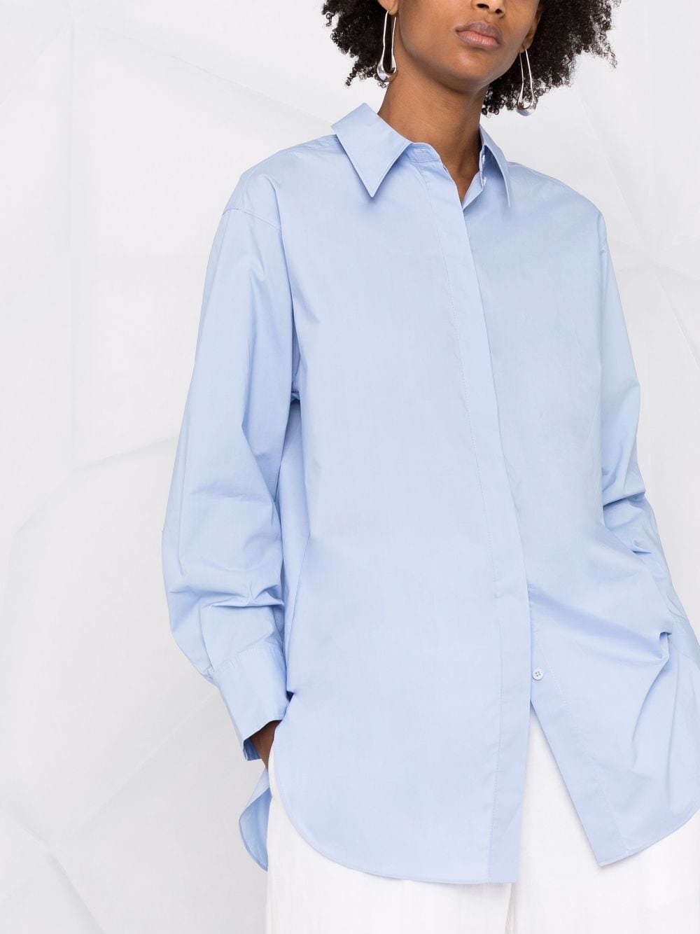 oversized poplin cotton shirt - 5