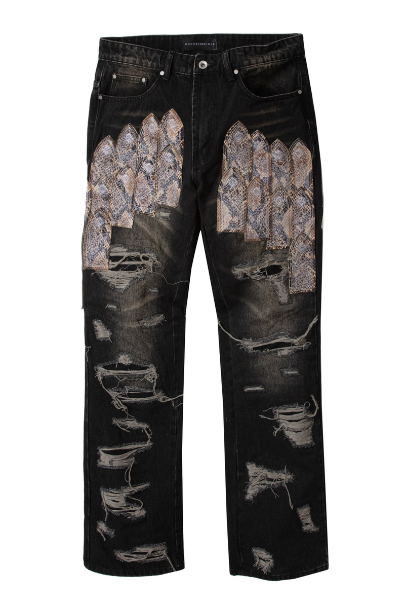 PATCHED ARCH MOCHA DENIM - 1