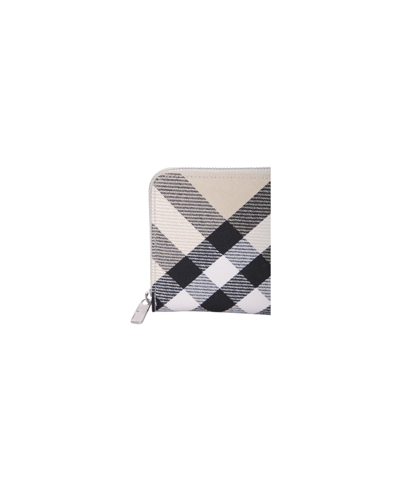 Large Checked Zip-around Wallet - 3