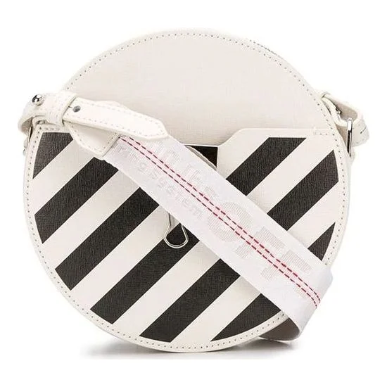 Off-White Diag Round shoulder bag Black/White OWNA110S20LEA0010310 - 1