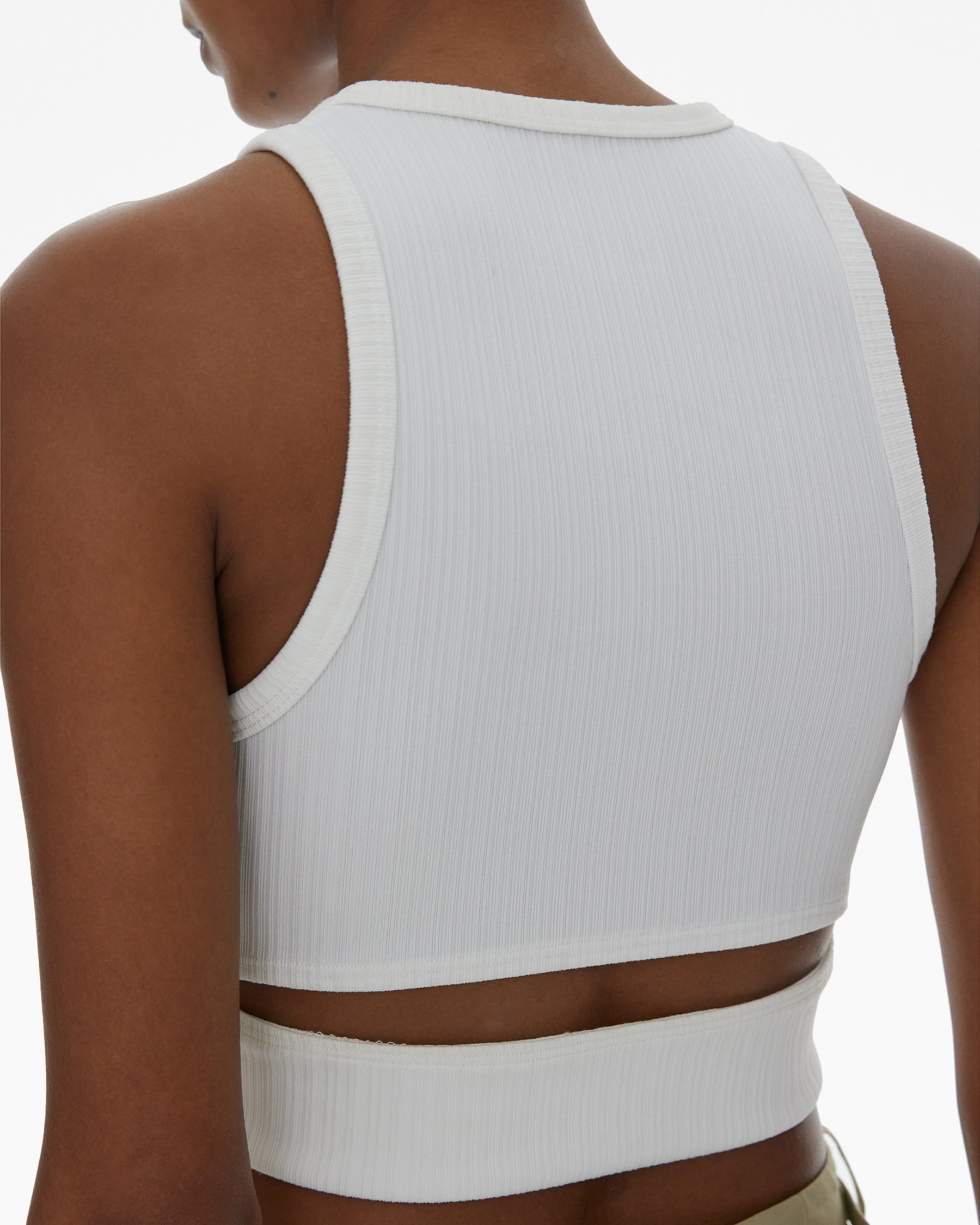 CROPPED RIB KNIT TANK TOP - 6