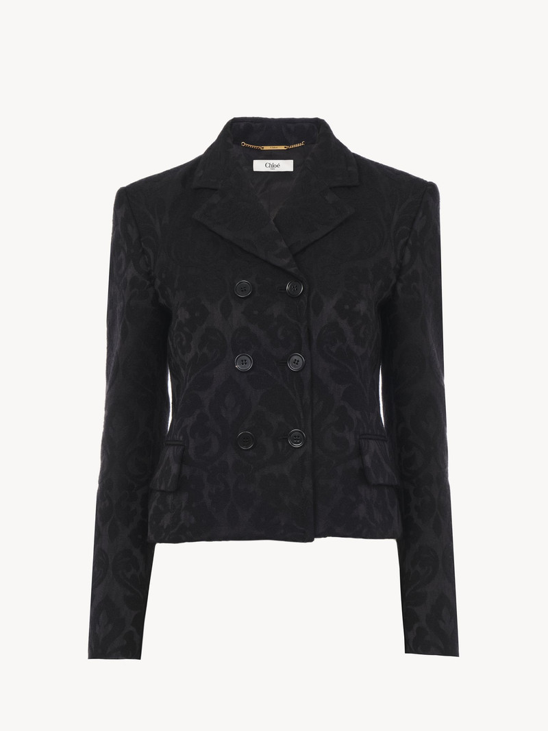Chloé DOUBLE-BREASTED FITTED JACKET IN A WOOL-MIX JACQUARD outlook