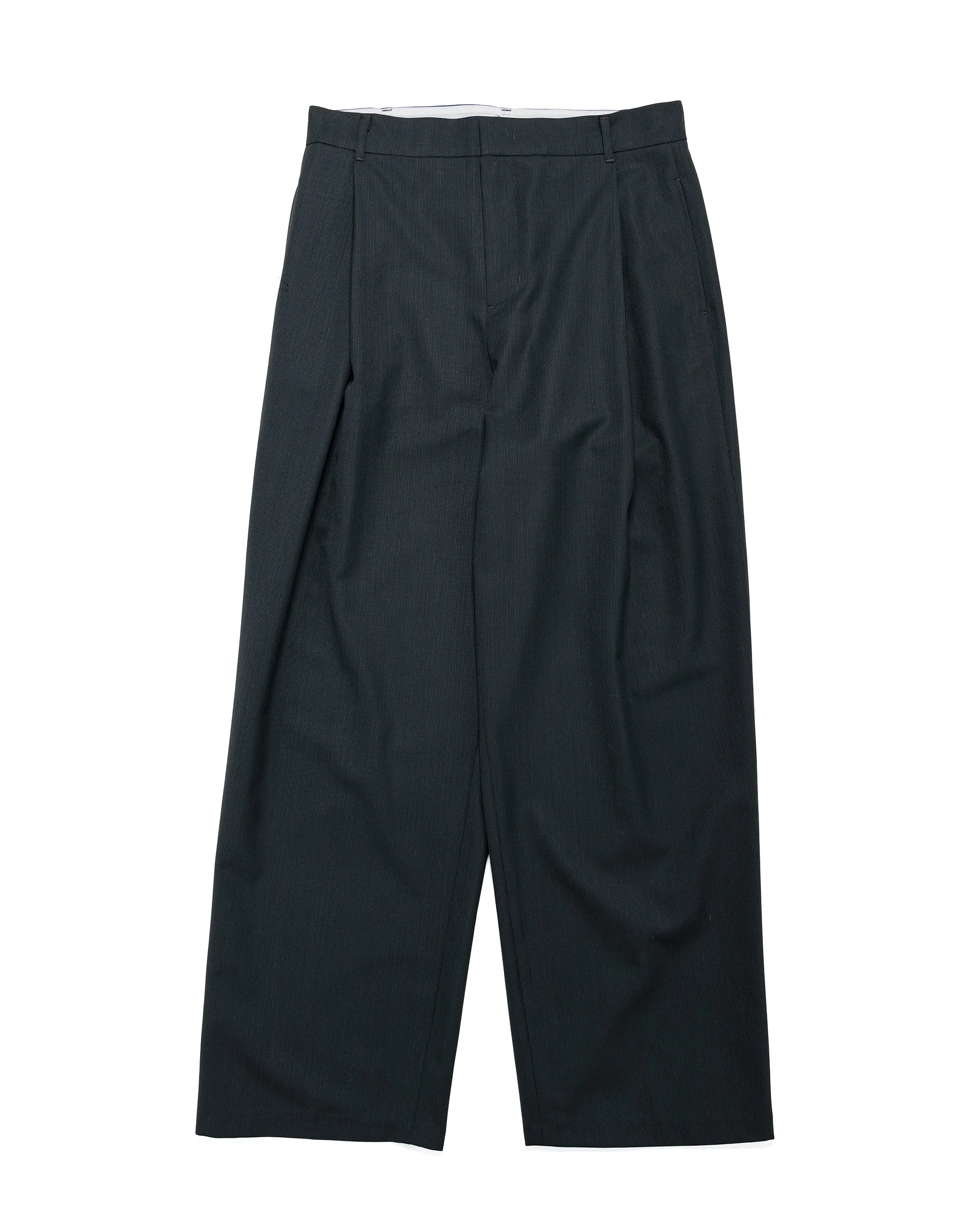 Wool Stripe Martine Pants Black - 1
