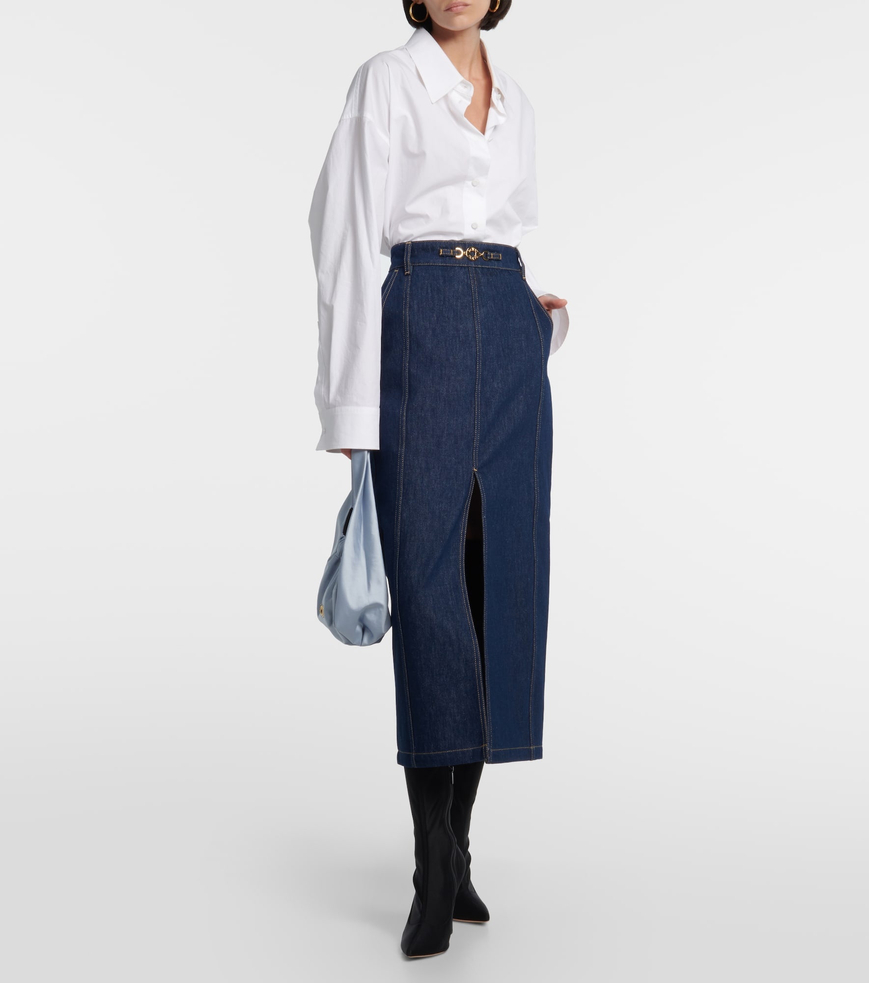 ★送関込み★Patou Denim skirt PATOU Midi denim skirt | mytheresa | REVERSIBLE