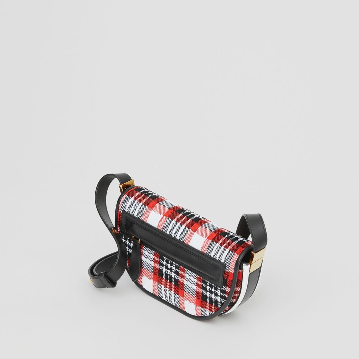 Mini Knitted Tartan and Leather Olympia Bag - 5