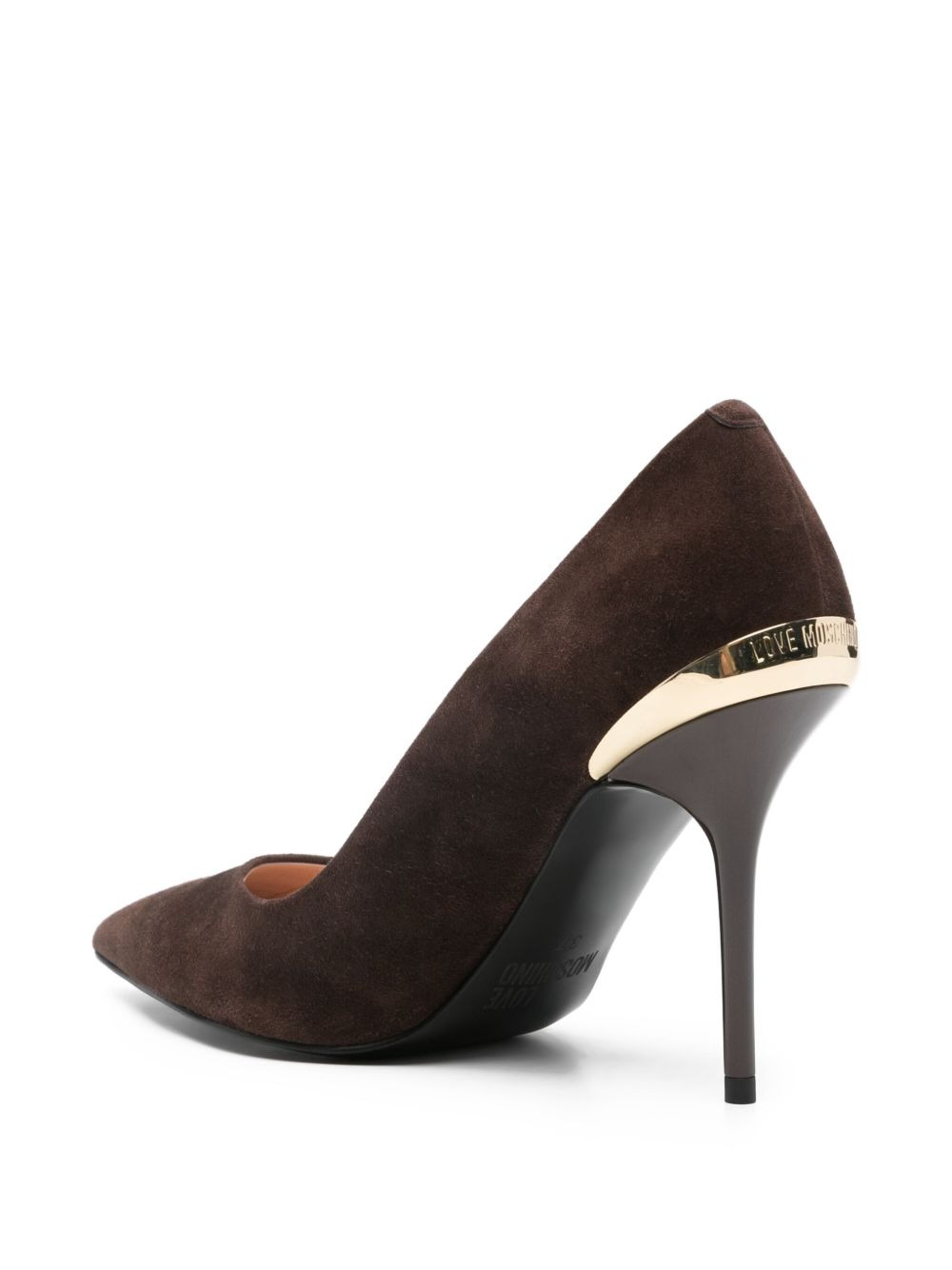 95mm pointed-toe suede pumps - 3