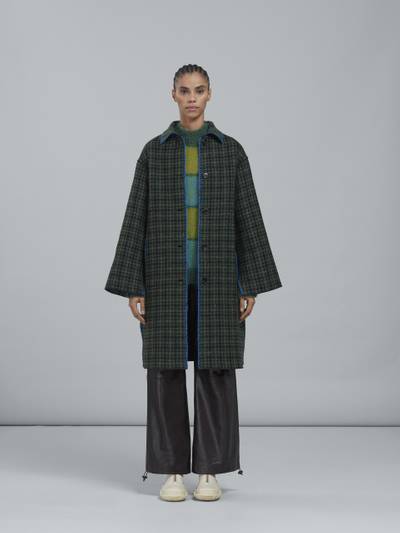 Marni DOUBLE FACE CHECK WOOL COAT outlook