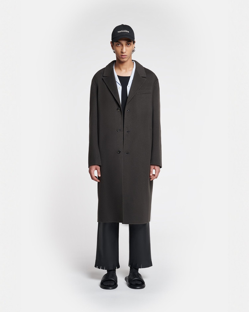Nanushka Double Wool And Silk Blend Coat outlook