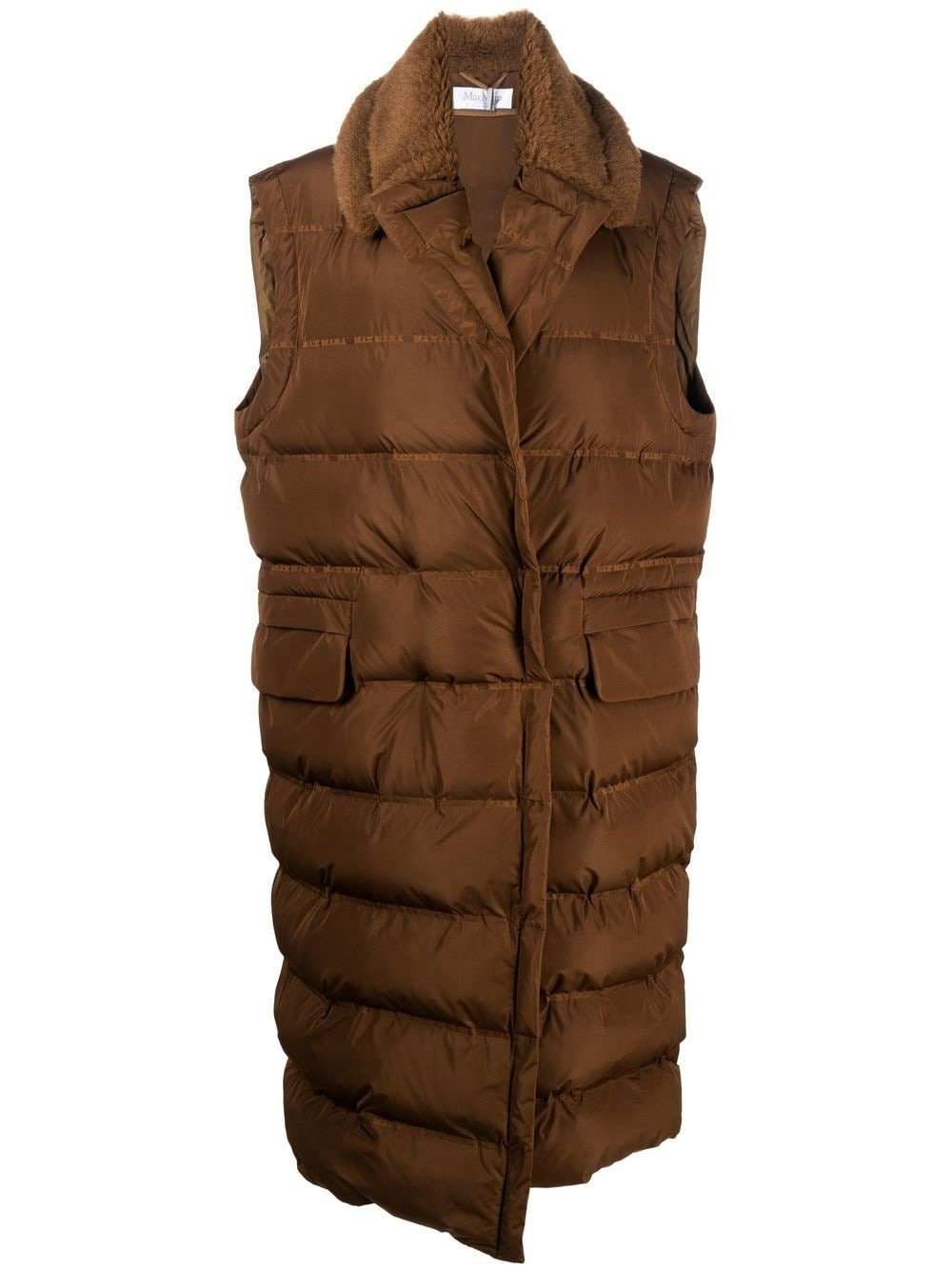 sleeveless padded gilet coat - 1