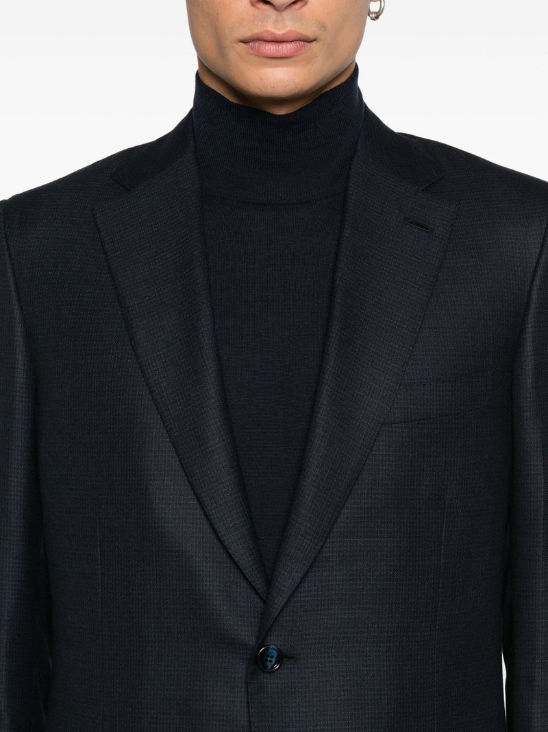 check-pattern single-breasted suit 4