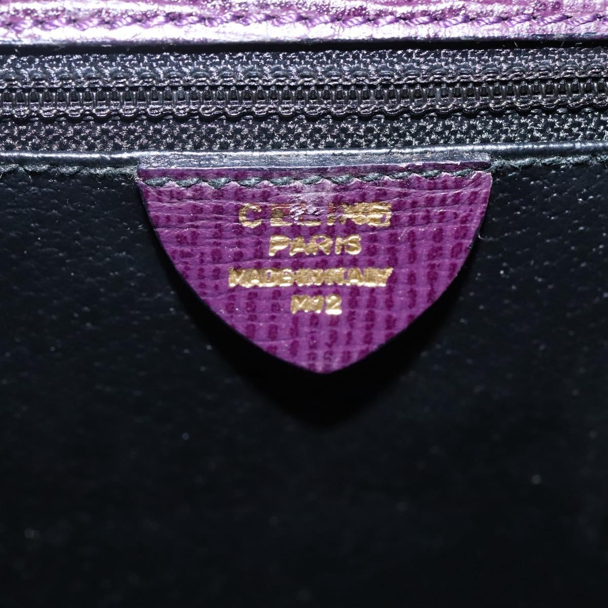 CELINE Hand Bag Leather Purple - 15