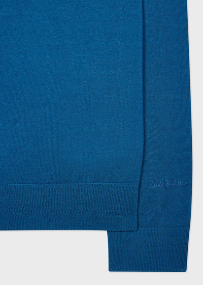 Paul Smith Mid Blue Merino Wool Full Zip Cardigan outlook