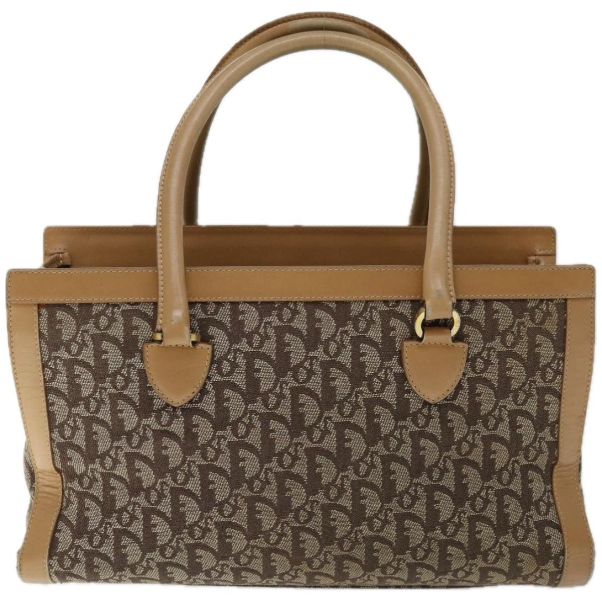 DIOR Trotter Canvas Hand Bag Beige - 2