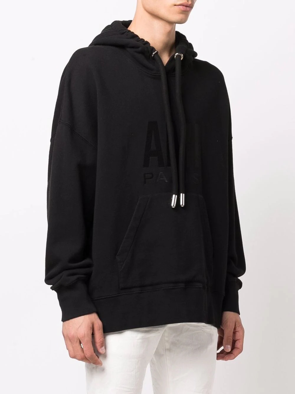 logo-print cotton hoodie - 4