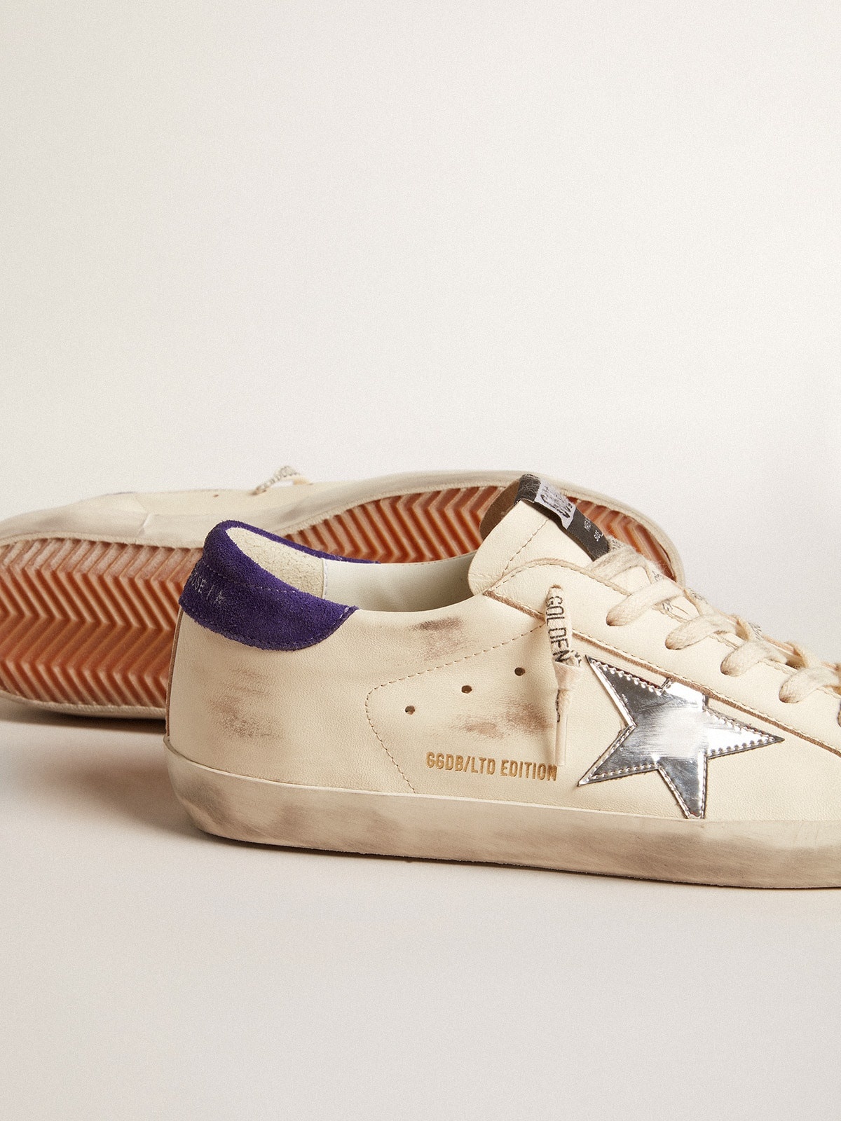 Super-Star LTD in nappa with metallic star and purple suede heel tab - 3