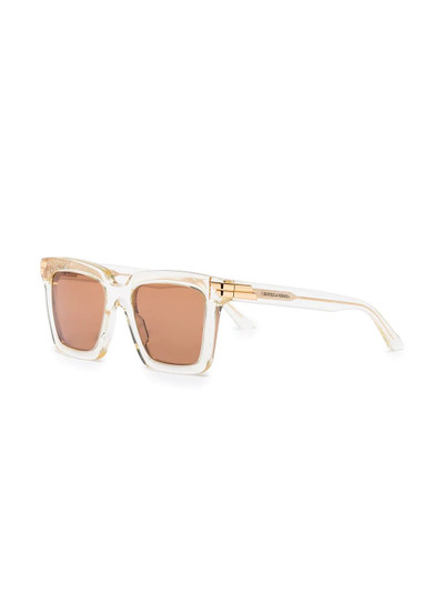 Bottega Veneta square-frame sheer sunglasses outlook