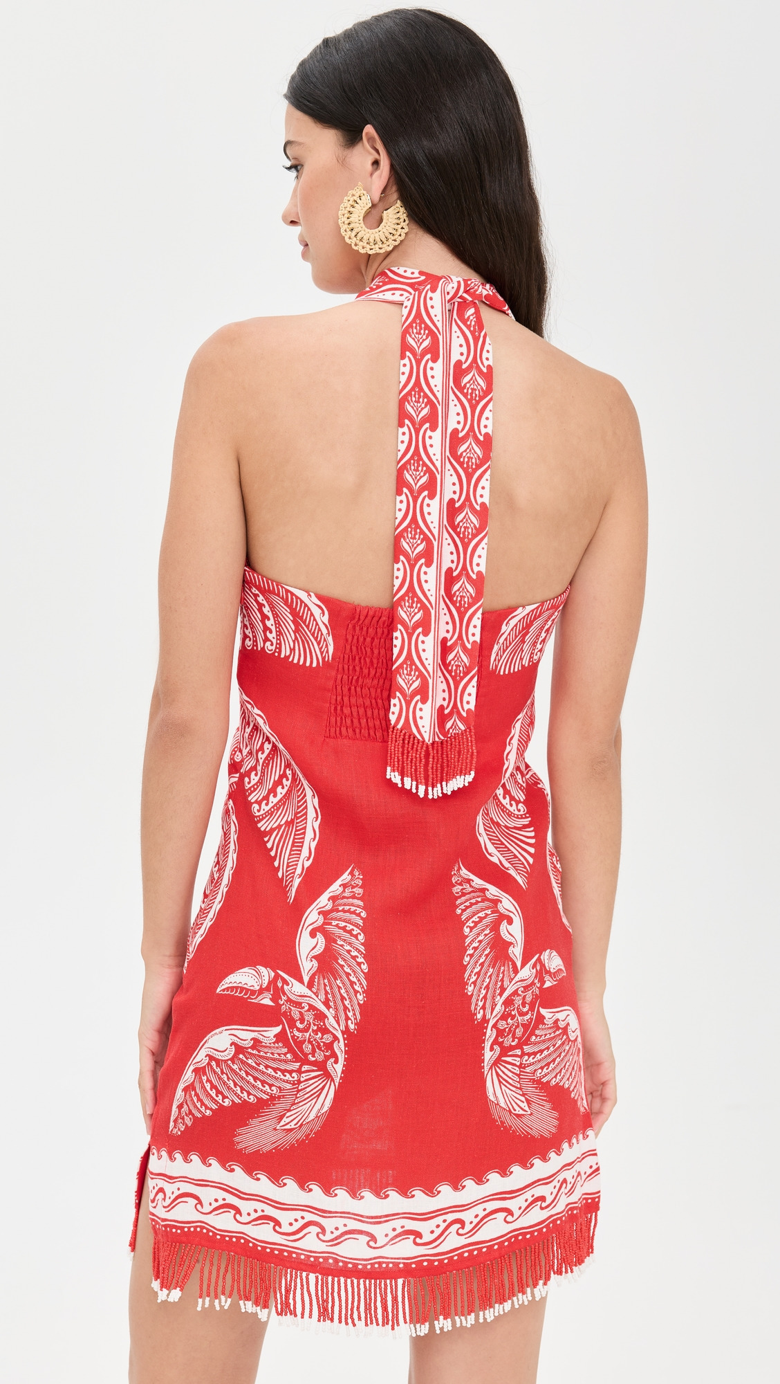 Majestic Coconut Tree Red Mini Dress - 2