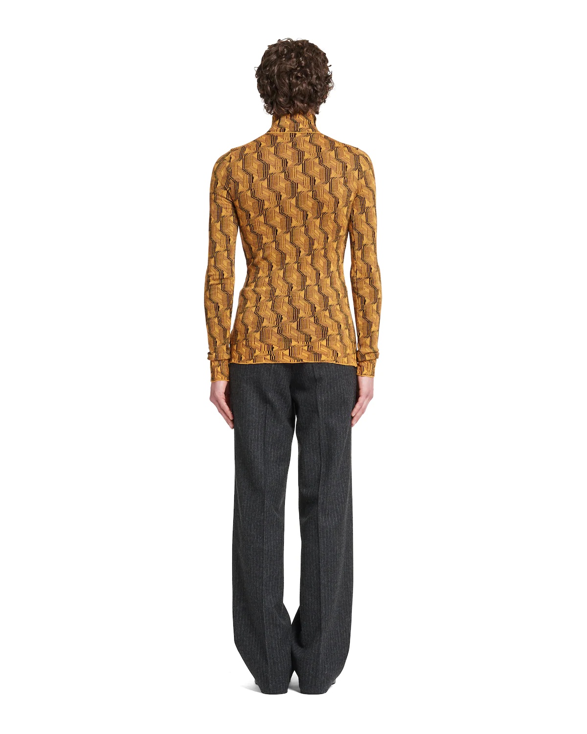 Jacquard superfine wool turtleneck sweater - 4