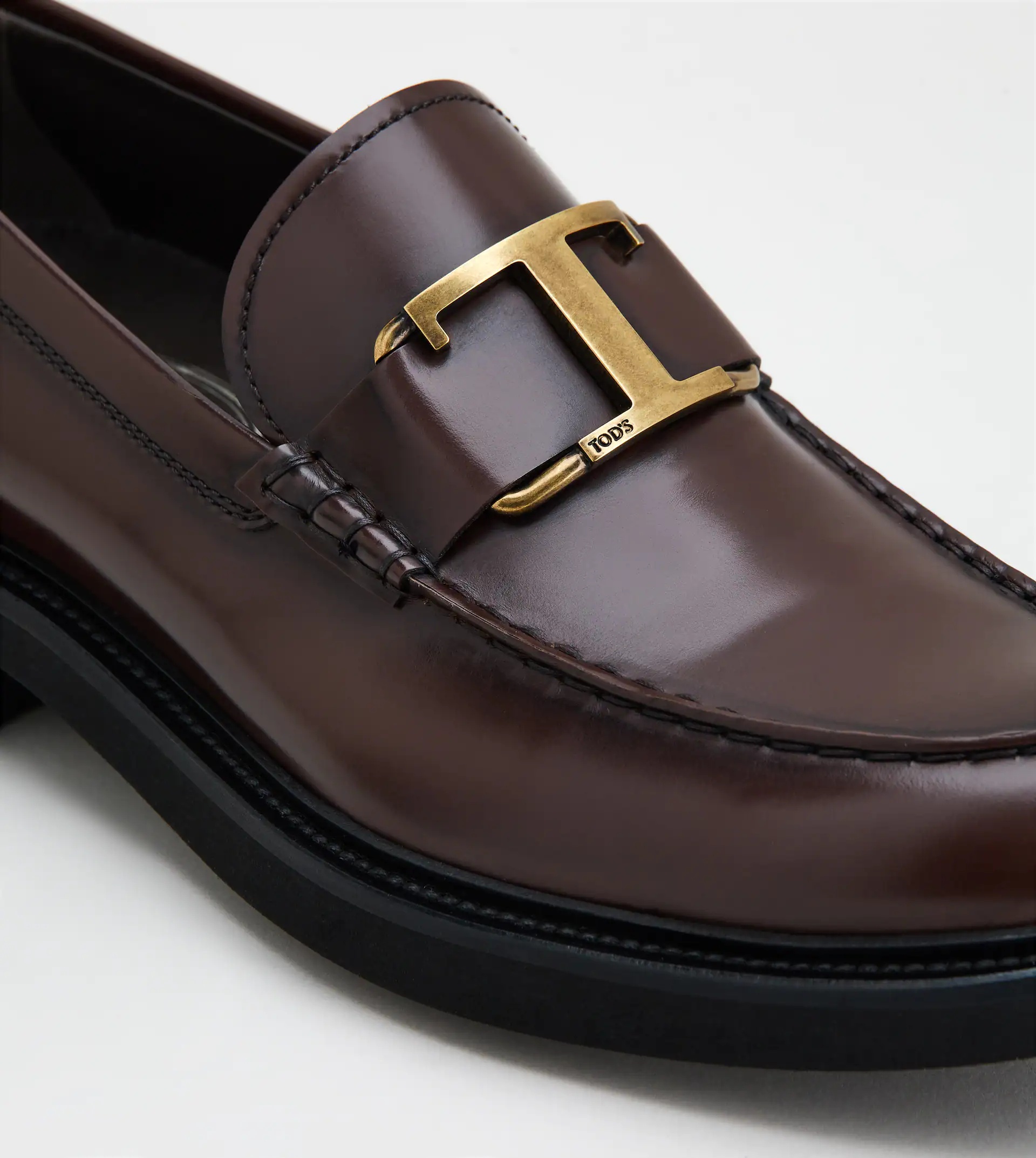 LOAFERS IN LEATHER - BROWN - 7