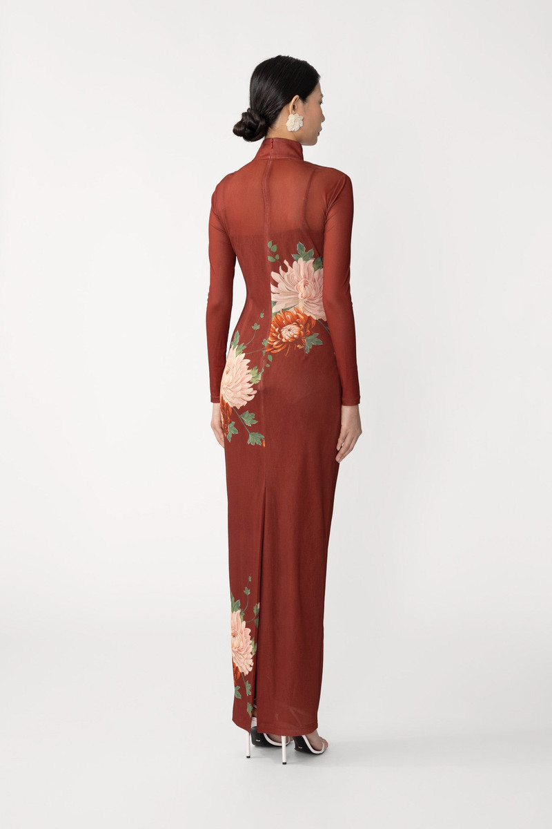 SAU LEE KAIA MESH MAXI DRESS outlook