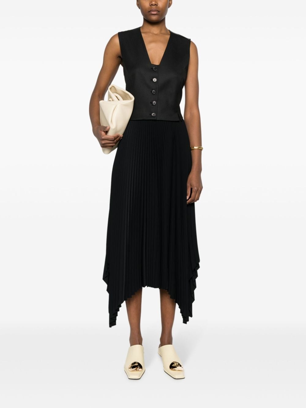 V-neck single-breasted waistcoat - 2