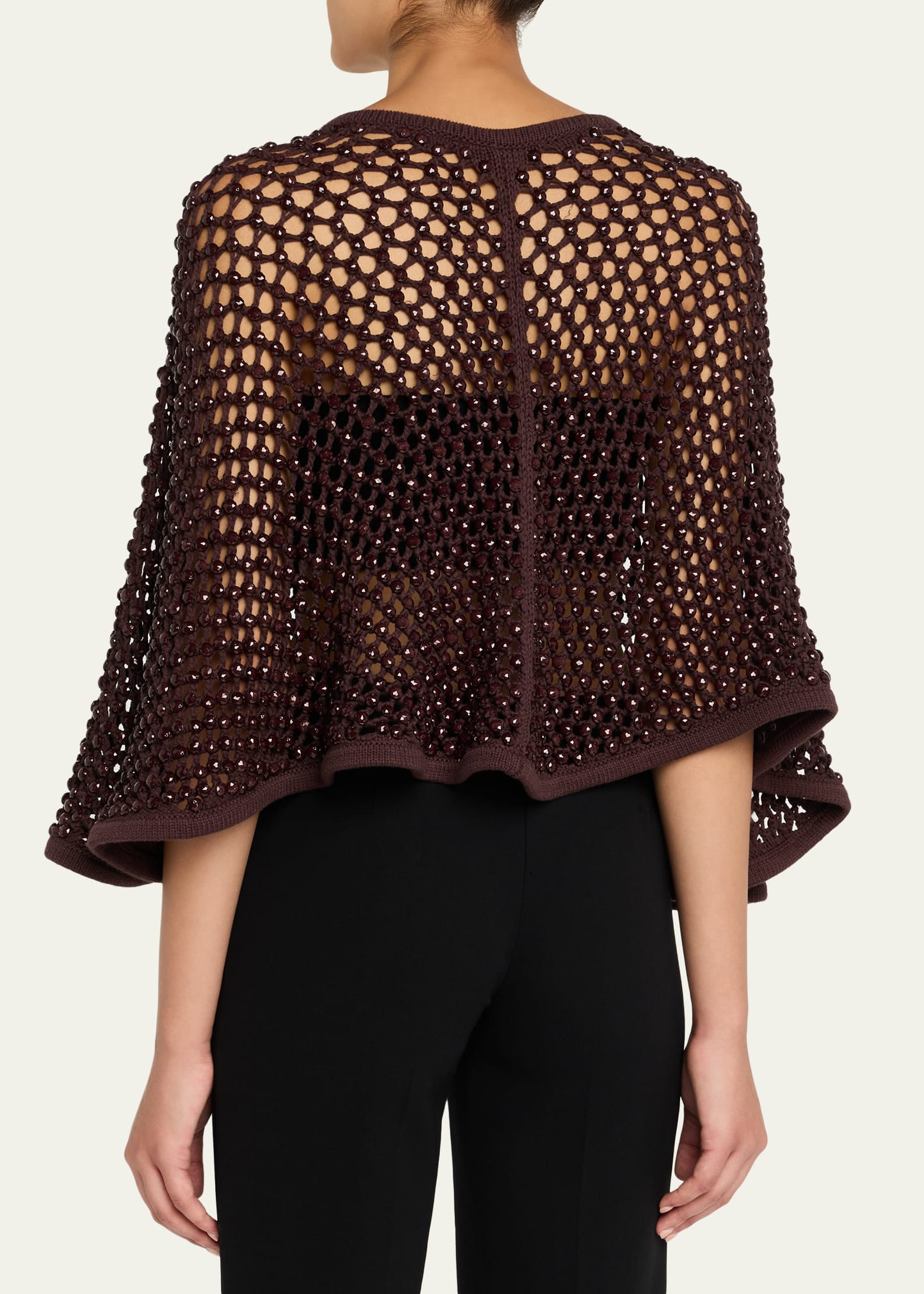 Crystal Net Knit Capelet - 3