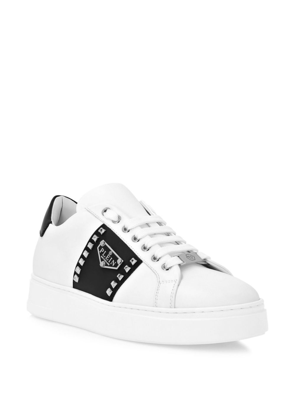 leather hexagon sneakers - 2