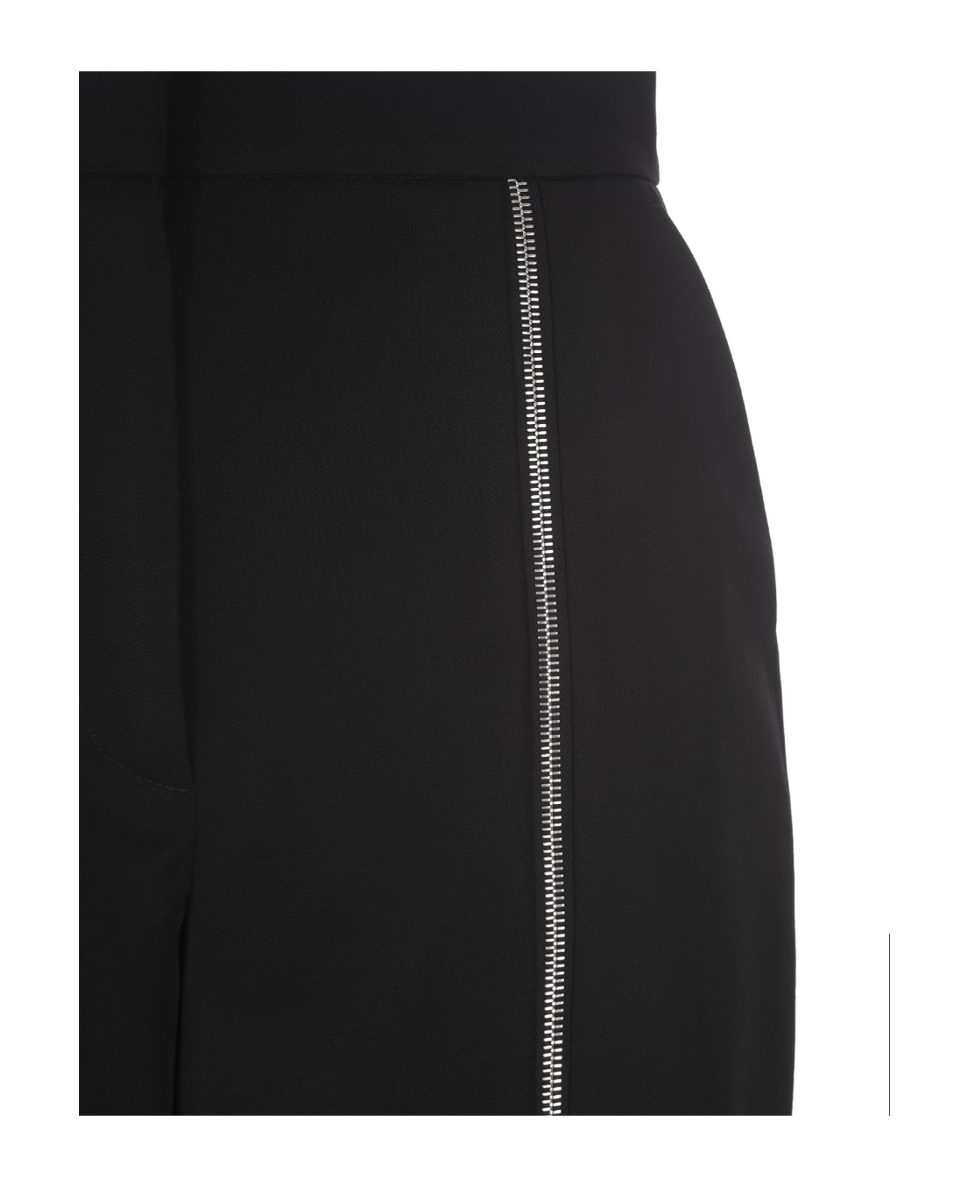 Wool Shorts With Front Zips - 4